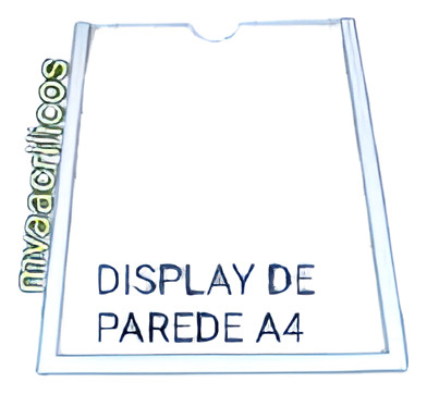 Display De Parede A4 Com Molduras Verdes 100pçs