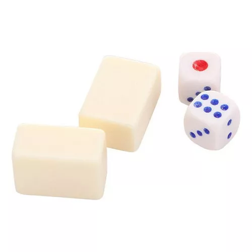 Mini Jogo de Mahjong Portátil com 144 Azulejos, Azulejos