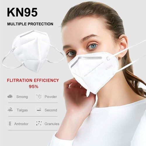 Cubrebocas Mascarilla Kn95 Certificado Respirador 12 Piezas Color Blanco Diseño de la tela Lizo