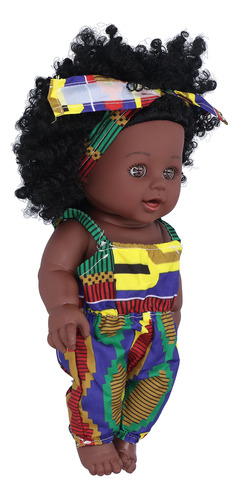 Muñeca De Vinilo, 30 Cm, Talla S, Niña Africana, Piel Negra,