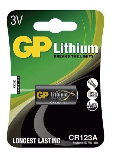 Pila Gp Cr123a 3v Lithium