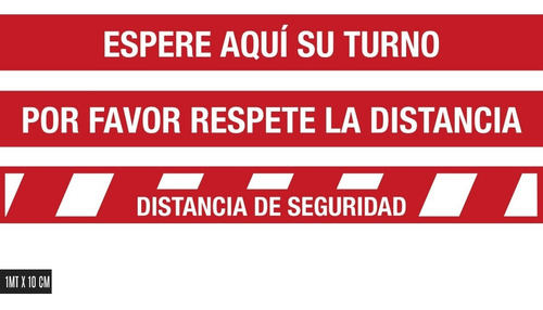 Vinilo Para Piso -líneas De Seguridad-pack X 6