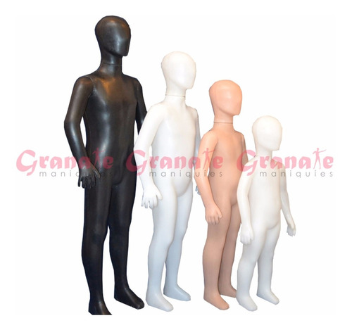 Maniquies Niño - Niña Plastico Facetados O Con Rostro