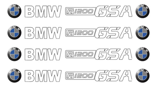 Adesivos Centro Roda Refletivo Moto Bmw R1200 Gsa R10