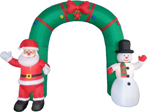 Arco Inflable Gigante De Navidad De 10 Pies De Altura C...