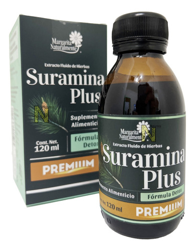 Imagen 1 de 3 de Suramina Plus Formula Detox (120 Ml) Margarita Naturalmente Sabor Natural