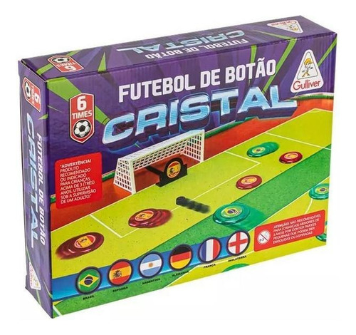 Futebol Botão Cristal Com 6 Seleções Sortidos Gulliver