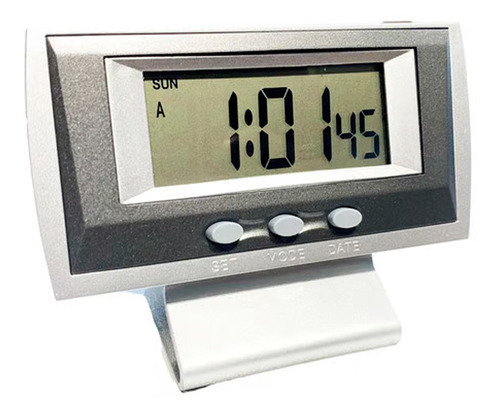 Relógio Despertador Digital Cronometro Nako Na-238a Cor Cinza