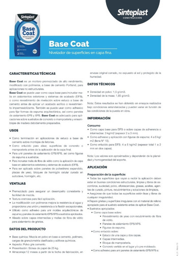 Imagen 2 de 5 de Base Coat X 25kg Sinteplast Eifs Steel Frame