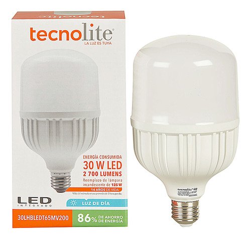 Foco De Led Tecnolite 30w Luz De Día Rosca E27