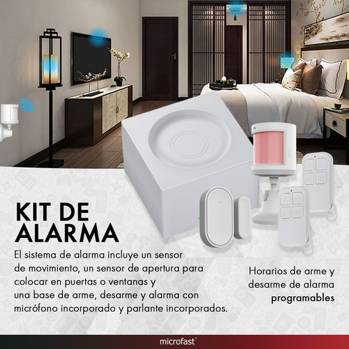Kit Alarma Inalámbrica Wifi Domiciliaria Español Con App