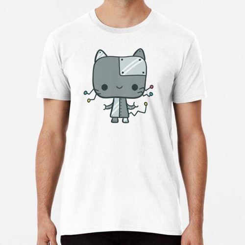 Remera Gatito Robot Kawaii - Pitido Boop Miau Algodon Premiu