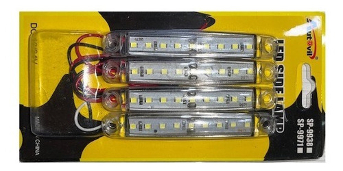 Pack 4 Luz Led Lateral Colores 12-24v Auto, Camion, Carro.