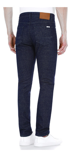 Jeans Straight Fit Algodón Egipcio Para Hombre