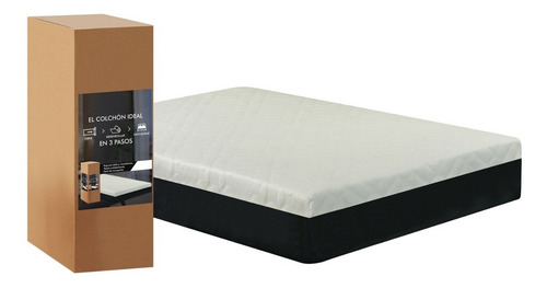 Imagen 2 de 6 de Sommier Colchón Compactado Visco Elastico Espuma Queen Size