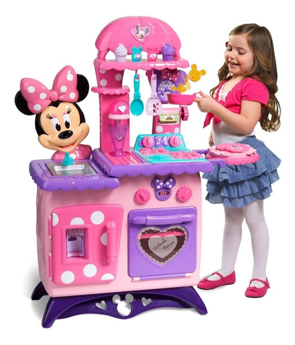 Cocinita De Minnie Mouse C/ Luces Y Sonidos P/ Niños +3