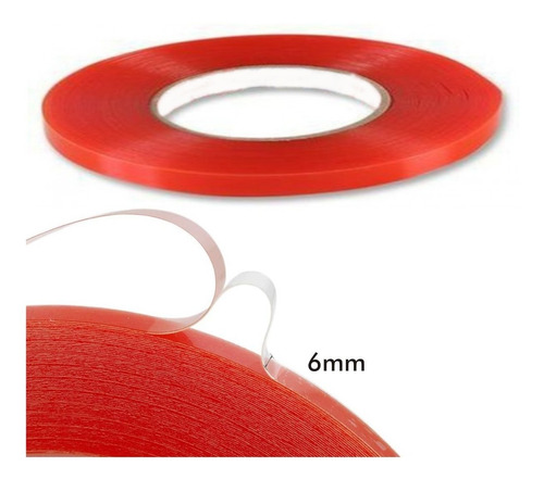 Imagen 1 de 6 de ¡ Cinta Doble Faz De Poliéster 6mm X 50 Mts Soco !!