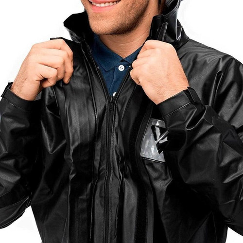 Imagem 3 de 4 de Capa De Chuva Pantaneiro Pvc Tornado Gola E Bolso