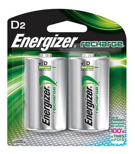 Imagen 1 de 1 de Pila Recargable Energizer Tamaño D 2 Unidades