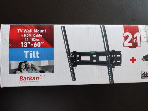 Base De Pared Para Tv Desde 13 Hasta 60 Pulgadas Barkan Tilt