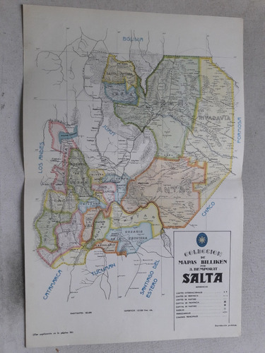 Lamina Coleccion De Mapas Billiken Provincia Salta Bemporat