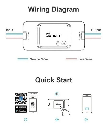 Imagen 2 de 9 de Cu - Sonoff Basic Rf R3 Domótica Wifi P/ Control Remoto