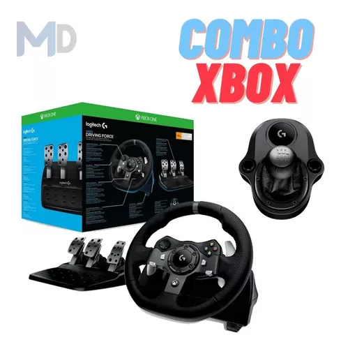 Volante Logitech G920 + Câmbio Driving Force Shifter P/ Xbox