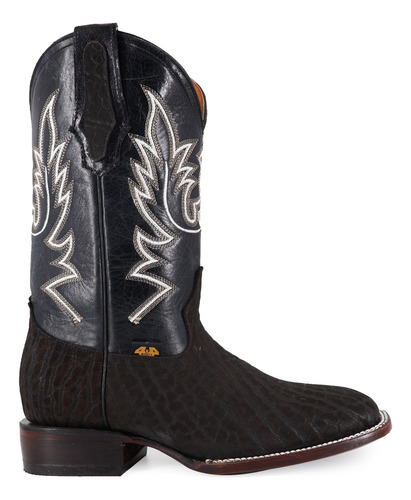 Bota Vaquera Piel Cuello De Toro Original Para Hombre