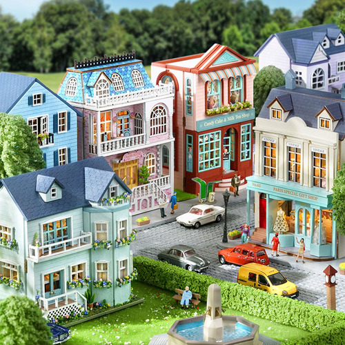 Casas De Muñecas Diy Con Muebles, Rompecabezas 3d Divertido