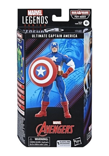 Figura Capitán América Marvel Legends Series Baf Puff Adder