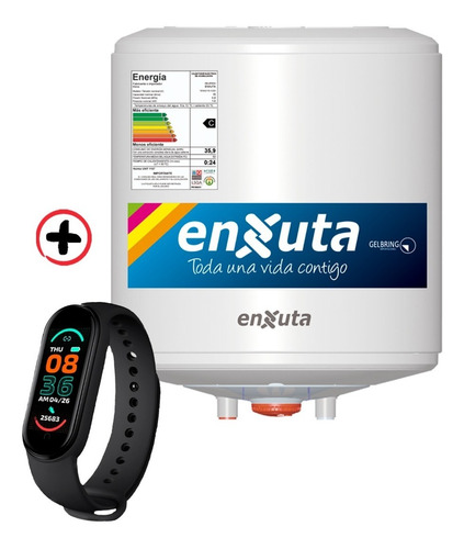 Termotanque Tenx2115-1 Enxuta Blanco 15 Lts + Smartwatch Bde