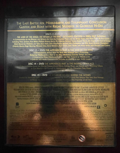 Trilogía El Señor De Los Anillos - Edición Extendida Blu-ray (Usado)