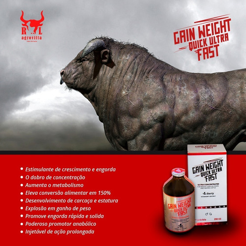 Imagem 6 de 6 de Gain Weight Kick Ultra Fast Engorda Bovinos 3 Unidades