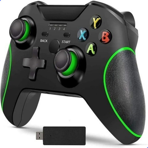 Controle Xbox One Sem Fio Joystick Video Game Pc Gamer Cor Preto