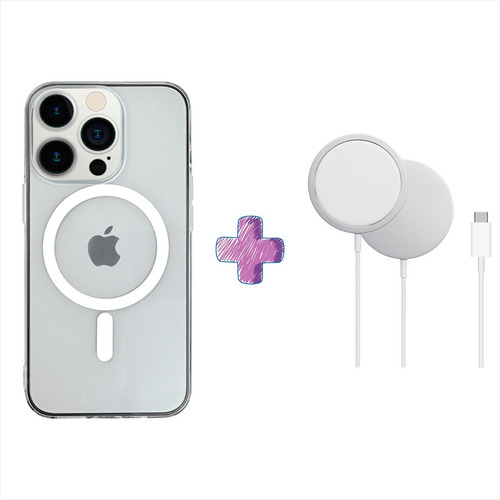 Kit Funda Magsafe Para iPhone Y Cargador Magsafe Para iPhone