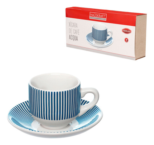 Conjunto 6 Xícaras E 6 Pires Para Café Capacidade 80ml