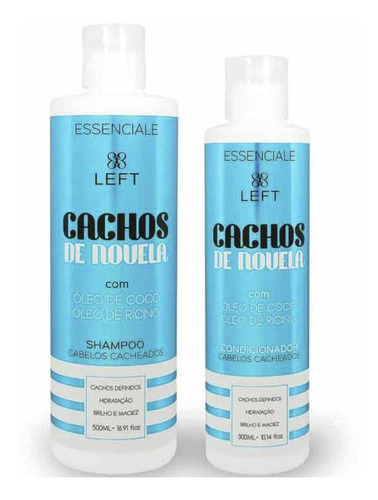  Shampoo 500ml + Condicionador 300ml Cachos De Novela Left