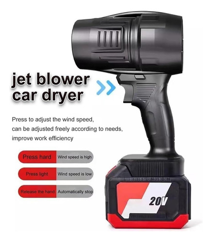 H Secador De Vidrio For Autos Turbodry, Portátil Inalámbrico