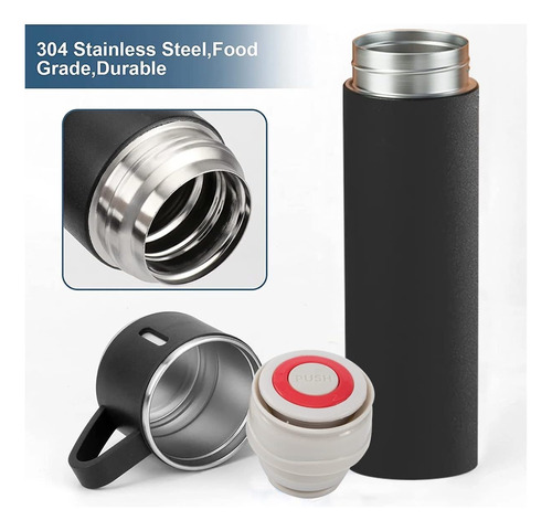 Termo Acero Inox 500ml Pico Cebador Tapa Taza Con Manija F/c