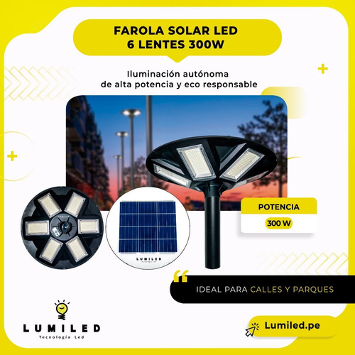 Farola Solar 300 Watts