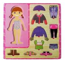 Comprar Juego De Vestir De Nena Encastre Didactico Cambia Ropa