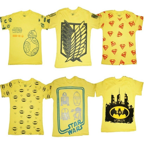 Imagen 2 de 6 de Franelas De Niño De Alta Calidad Estampadas