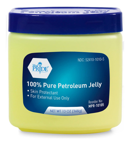 Med Pride Pure White Petroleum Jelly Tub De 13 Onzas  Prote