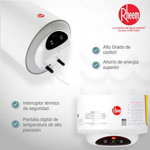Calentador De Acumulación Eléctrico 50 Litros 110v Rheem