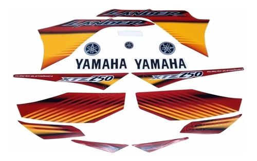 Kit Adesivos Yamaha Lander 250 2010 Vermelha 10385