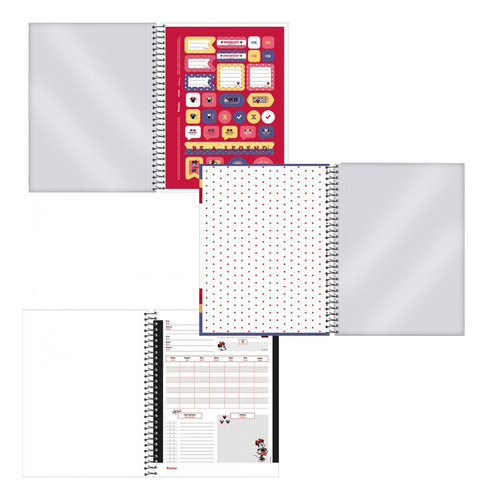 Cadernos Universitário Minnie 177mmx 240mm 160 Folhas 10m Cor Branco