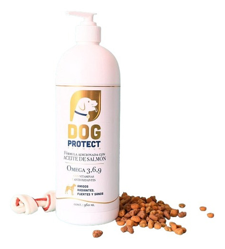 Dog Protect 960 Ml Aceite De Salmón Para Perros Omega 3,6,9