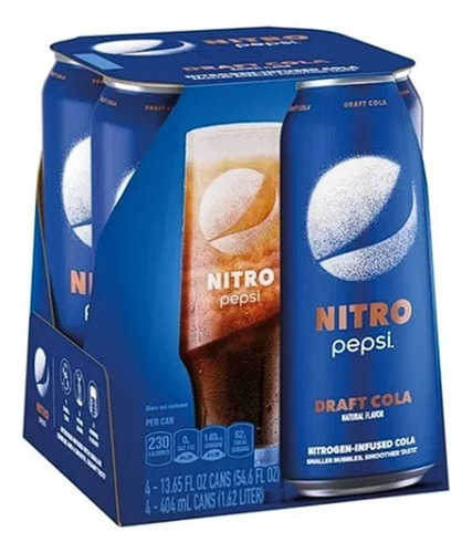 Pepsi Nitro Paquete Con 4 Latas De 404 Ml