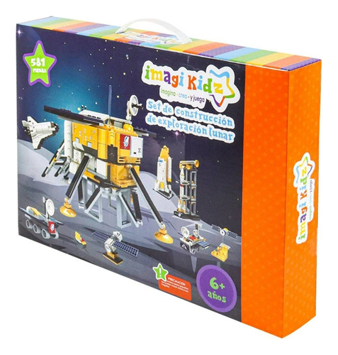 Set De Construcción De Exploración Lunar 581 Piezas Color Gris