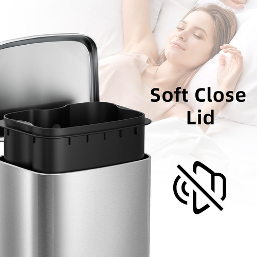 Kuk 16 Galones De Basura Pequeña De Baños Con Tapa, Balaje